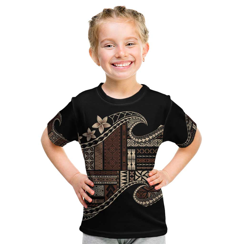 Samoa Siapo Mamanu Kid T Shirt Waves Motifs