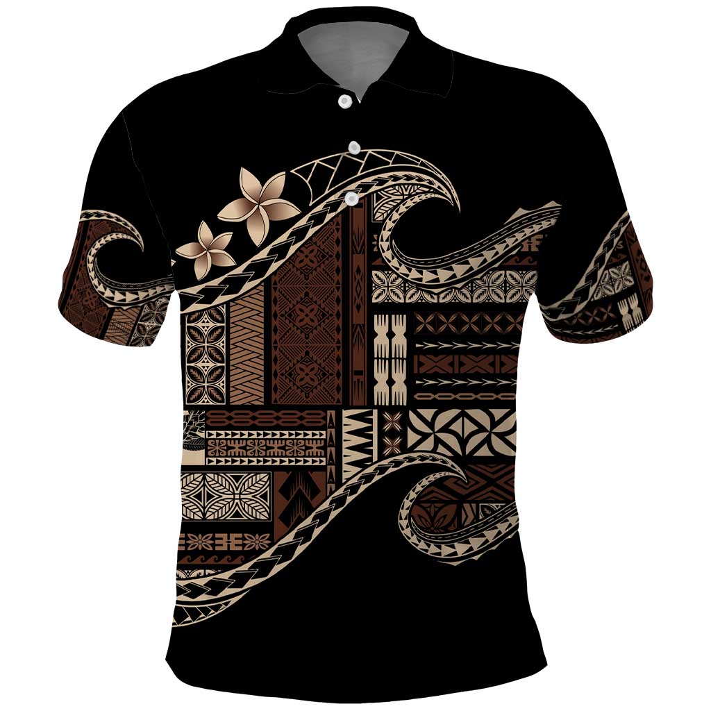 Samoa Siapo Mamanu Polo Shirt Waves Motifs
