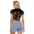 Samoa Siapo Mamanu Raglan Cropped T Shirt Waves Motifs