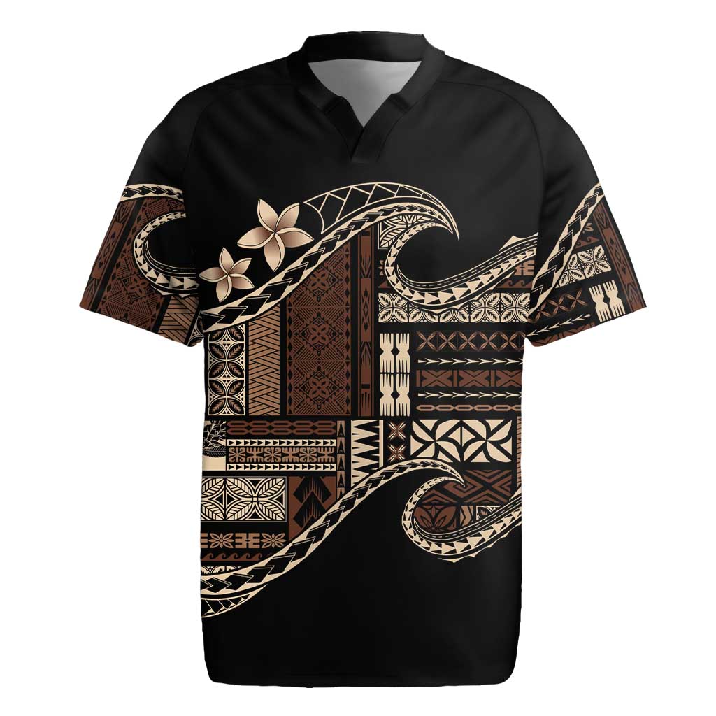 Samoa Siapo Mamanu Rugby Jersey Waves Motifs