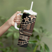 Samoa Siapo Mamanu Tumbler With Handle Waves Motifs