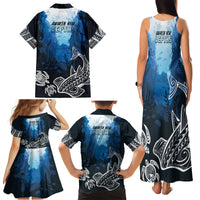 World Ocean Day Pasifika Family Matching Tank Maxi Dress and Hawaiian Shirt Awaken New Depths