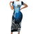 World Ocean Day Pasifika Short Sleeve Bodycon Dress Awaken New Depths