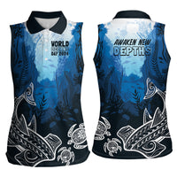 World Ocean Day Pasifika Women Sleeveless Polo Shirt Awaken New Depths