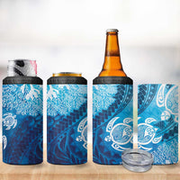 Hawaii World Ocean Day 4 in 1 Can Cooler Tumbler Kakau Turtles
