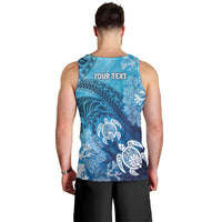 Hawaii World Ocean Day Men Tank Top Kakau Turtles