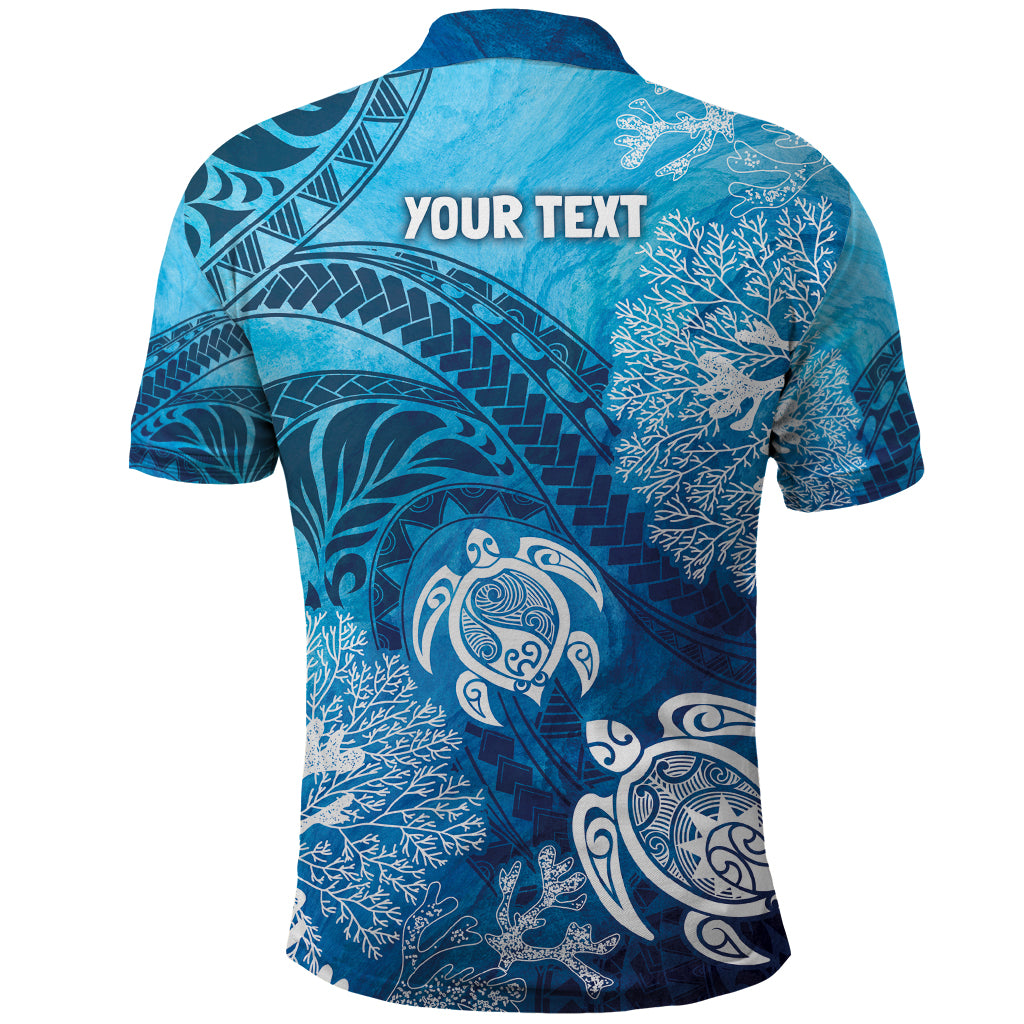 Hawaii World Ocean Day Polo Shirt Kakau Turtles