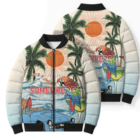 Summer Holiday It's 5 o'clock Somewhere Vintage Hawaii Bomber Puffer Jacket