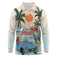 Summer Holiday It's 5 o'clock Somewhere Vintage Hawaii Long Sleeve Polo Shirt