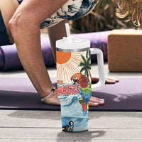 Summer Holiday It's 5 o'clock Somewhere Vintage Hawaii Tumbler With Handle