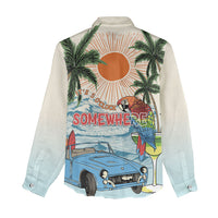 Summer Holiday It's 5 o'clock Somewhere Vintage Hawaii Women Casual Shirt