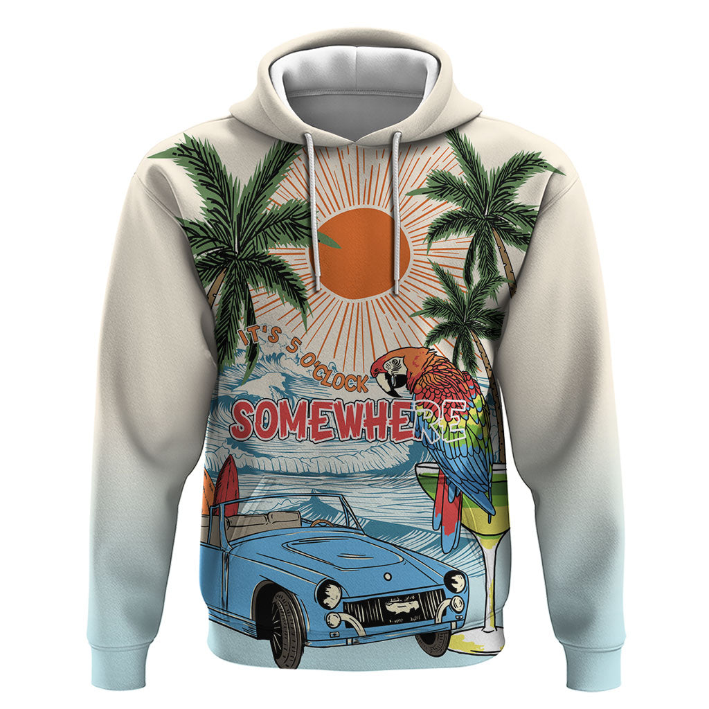 Summer Holiday It's 5 o'clock Somewhere Vintage Hawaii Zip Hoodie