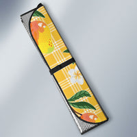 Aloha Hawaii Palaka Print Mango Plumeria Auto Sun Shade Fresh Lemon