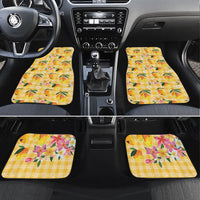 Aloha Hawaii Palaka Print Mango Plumeria Car Mats Fresh Lemon
