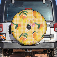 Aloha Hawaii Palaka Print Mango Plumeria Spare Tire Cover Fresh Lemon