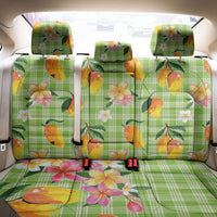 Aloha Hawaii Palaka Print Mango Plumeria Back Car Seat Cover Cool Mint