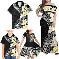 Aloha Hawaii Festive Family Matching Off Shoulder Maxi Dress and Hawaiian Shirt Frangipani Lace Classic LT7 - Polynesian Pride