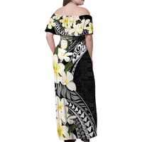 Aloha Hawaii Festive Family Matching Off Shoulder Maxi Dress and Hawaiian Shirt Frangipani Lace Classic LT7 - Polynesian Pride