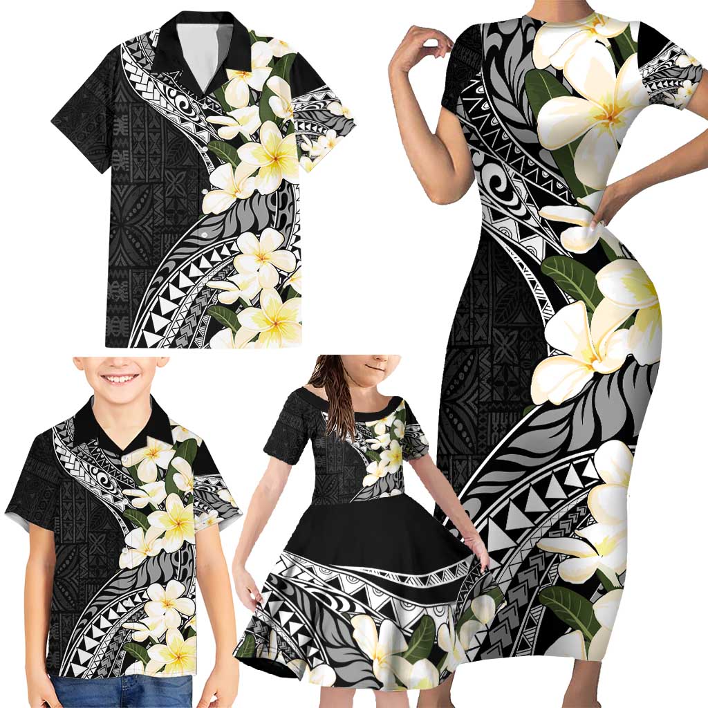 Aloha Hawaii Festive Family Matching Short Sleeve Bodycon Dress and Hawaiian Shirt Frangipani Lace Classic LT7 - Polynesian Pride