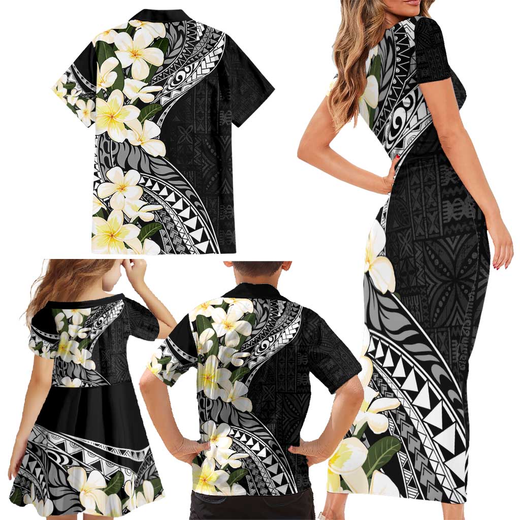 Aloha Hawaii Festive Family Matching Short Sleeve Bodycon Dress and Hawaiian Shirt Frangipani Lace Classic LT7 - Polynesian Pride