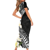 Aloha Hawaii Festive Family Matching Short Sleeve Bodycon Dress and Hawaiian Shirt Frangipani Lace Classic LT7 - Polynesian Pride