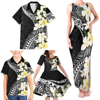 Aloha Hawaii Festive Family Matching Tank Maxi Dress and Hawaiian Shirt Frangipani Lace Classic