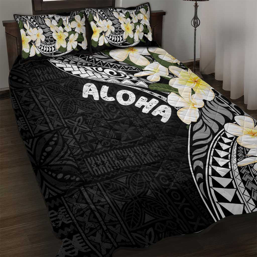 Aloha Hawaii Festive Quilt Bed Set Frangipani Lace Classic