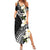 Aloha Hawaii Festive Summer Maxi Dress Frangipani Lace Classic