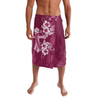 Kia Orana Cook Islands Tapa Floral With Cross Lavalava Maroon LT7 Maroon - Polynesian Pride