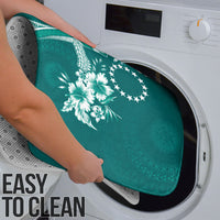 Kia Orana Cook Islands Tapa Floral With Cross Bathroom Set Deep Teal LT7 - Polynesian Pride
