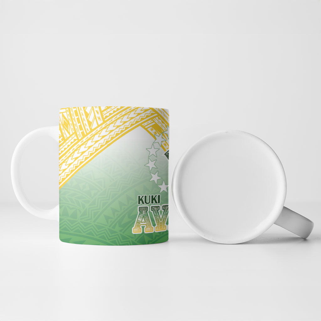 Cook Islands Rugby Medallion Of Stars Ceramic Mug Kuki Airani Avaiki LT7 - Polynesian Pride