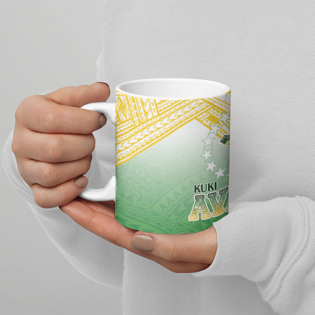 Cook Islands Rugby Medallion Of Stars Ceramic Mug Kuki Airani Avaiki LT7 - Polynesian Pride