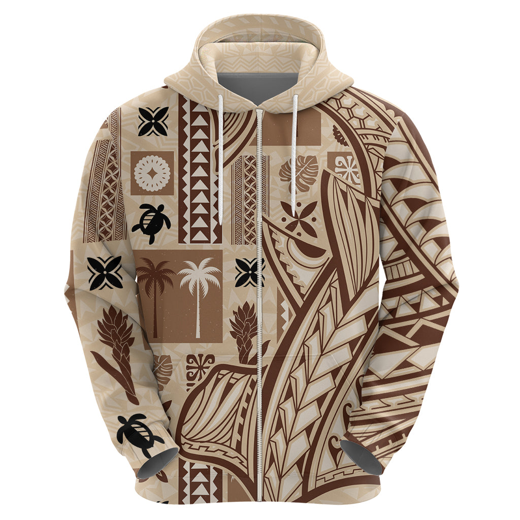 Samoa Tapa Hoodie Siapo Mix Tatau Patterns LT7 - Polynesian Pride