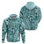 Samoa Tapa Hoodie Siapo Mix Tatau Patterns - Teal LT7 - Polynesian Pride