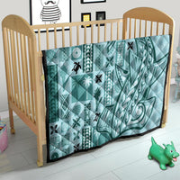 Samoa Tapa Quilt Siapo Mix Tatau Patterns - Teal LT7 - Polynesian Pride