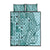 Samoa Tapa Quilt Bed Set Siapo Mix Tatau Patterns - Teal LT7 Teal - Polynesian Pride
