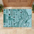 Samoa Tapa Rubber Doormat Siapo Mix Tatau Patterns - Teal LT7 - Polynesian Pride