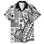 Samoa Tapa Family Matching Off Shoulder Maxi Dress and Hawaiian Shirt Siapo Mix Tatau Patterns - White LT7 Dad's Shirt - Short Sleeve White - Polynesian Pride