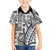 Samoa Tapa Family Matching Off Shoulder Maxi Dress and Hawaiian Shirt Siapo Mix Tatau Patterns - White LT7 Son's Shirt White - Polynesian Pride