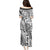 Samoa Tapa Puletasi Siapo Mix Tatau Patterns - White LT7 - Polynesian Pride