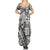 Samoa Tapa Summer Maxi Dress Siapo Mix Tatau Patterns - White LT7 - Polynesian Pride