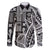 Samoa Tapa Family Matching Short Sleeve Bodycon Dress and Hawaiian Shirt Siapo Mix Tatau Patterns - Black LT7 Dad's Shirt - Long Sleeve Black - Polynesian Pride
