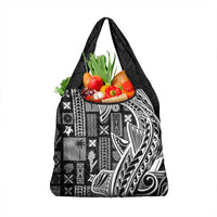 Samoa Tapa Grocery Bag Siapo Mix Tatau Patterns - Black