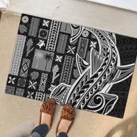 Samoa Tapa Rubber Doormat Siapo Mix Tatau Patterns - Black LT7 - Polynesian Pride