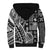 Samoa Tapa Sherpa Hoodie Siapo Mix Tatau Patterns - Black LT7 - Polynesian Pride