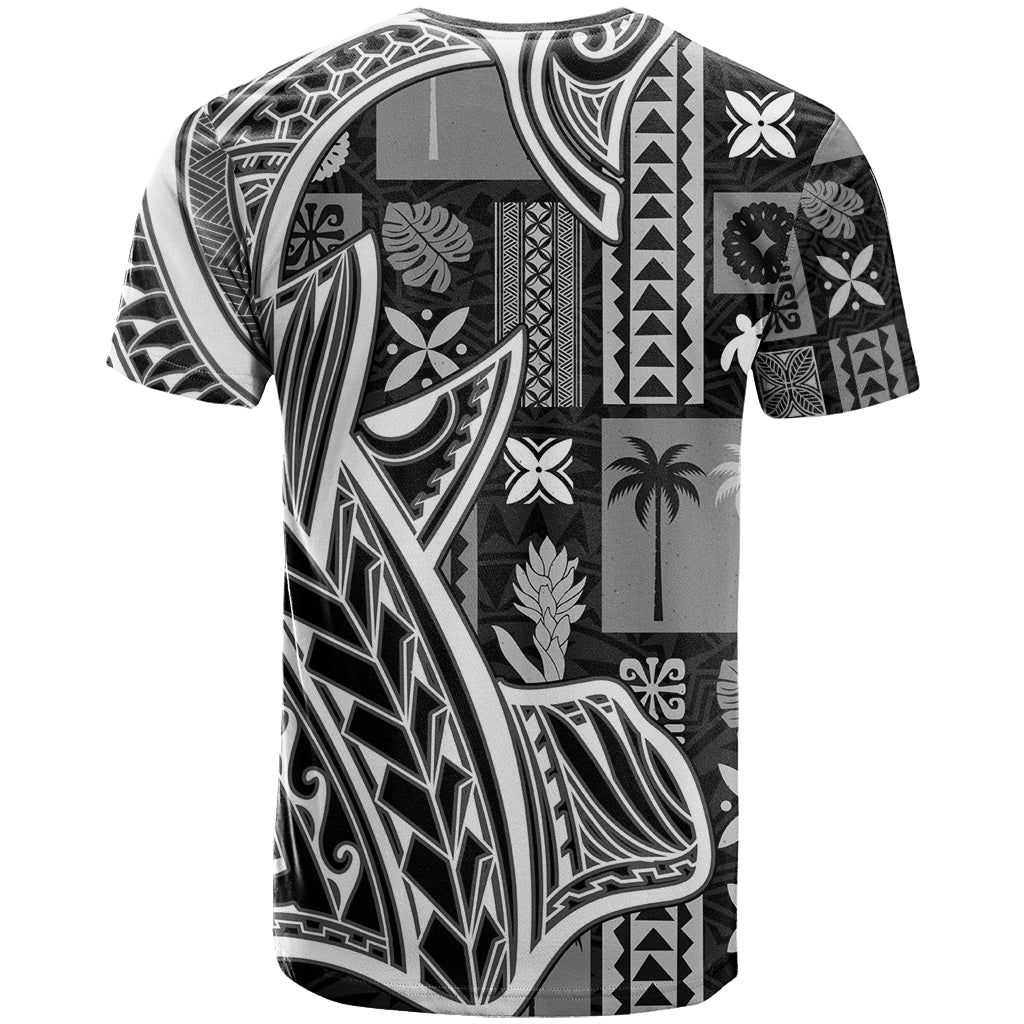 Samoa Tapa T Shirt Siapo Mix Tatau Patterns - Black LT7 - Polynesian Pride