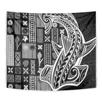 Samoa Tapa Tapestry Siapo Mix Tatau Patterns - Black LT7 - Polynesian Pride