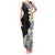 Hawaii Aloha Family Matching Tank Maxi Dress and Hawaiian Shirt Plumeria Vintage - Black LT7 Mom's Dress Black - Polynesian Pride