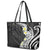 Hawaii Aloha Leather Tote Bag Plumeria Vintage - Black LT7 - Polynesian Pride