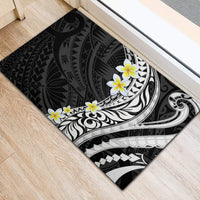 Hawaii Aloha Rubber Doormat Plumeria Vintage - Black LT7 - Polynesian Pride